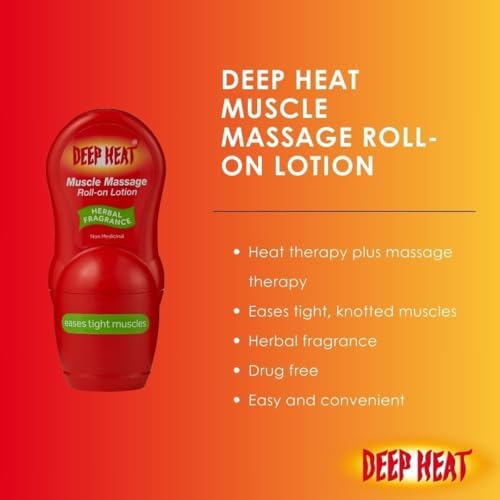 SIX Packs of Deep Heat Muscle Massage Roll-On Lotion 50ml