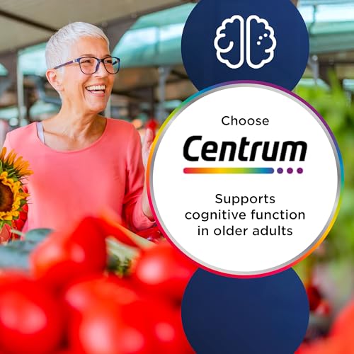 Centrum Advance 50+ Multivitamin Tablets for Men and Women, 100 Tablets, Vitamins with 24 Essential Nutrients, including Vitamin C, D, and Zinc