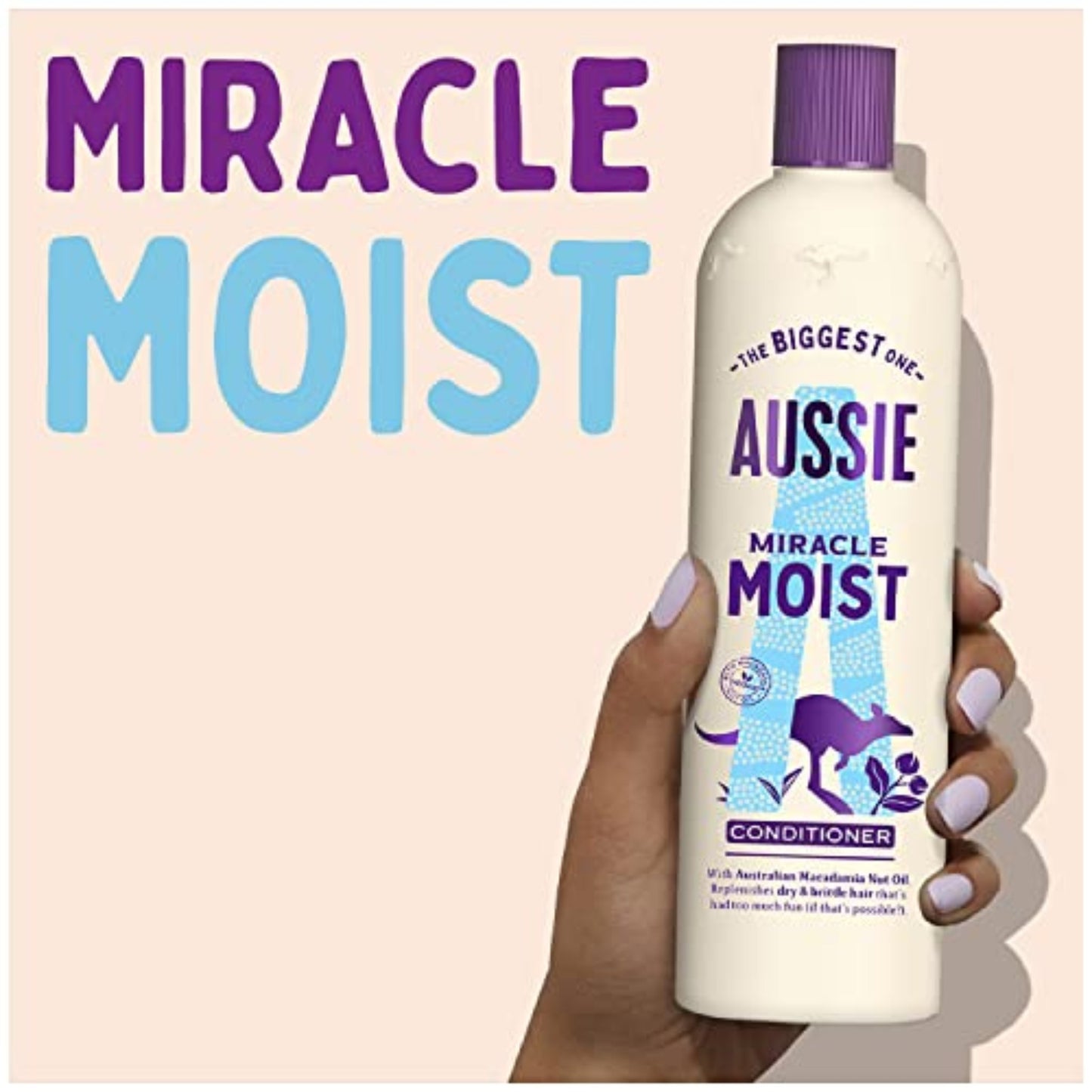 Aussie Shampoo And Conditioner Set For Dry, Damaged Hair, Miracle Moist, With Macadamia Nut Oil, Cruelty Free, XL VALUE PACK, 1145ml, (Pack of 2)