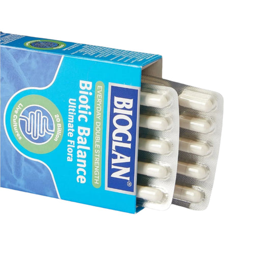 Bioglan Biotic Balance Ultimate Flora | 20 Billion | CFU | 6 Strains | Live Bacteria | 30 Capsules