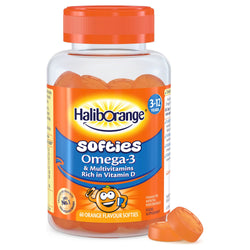 Haliborange Kids Vitamins Omega-3 and Multivitamin Orange Softies, Pack of 60