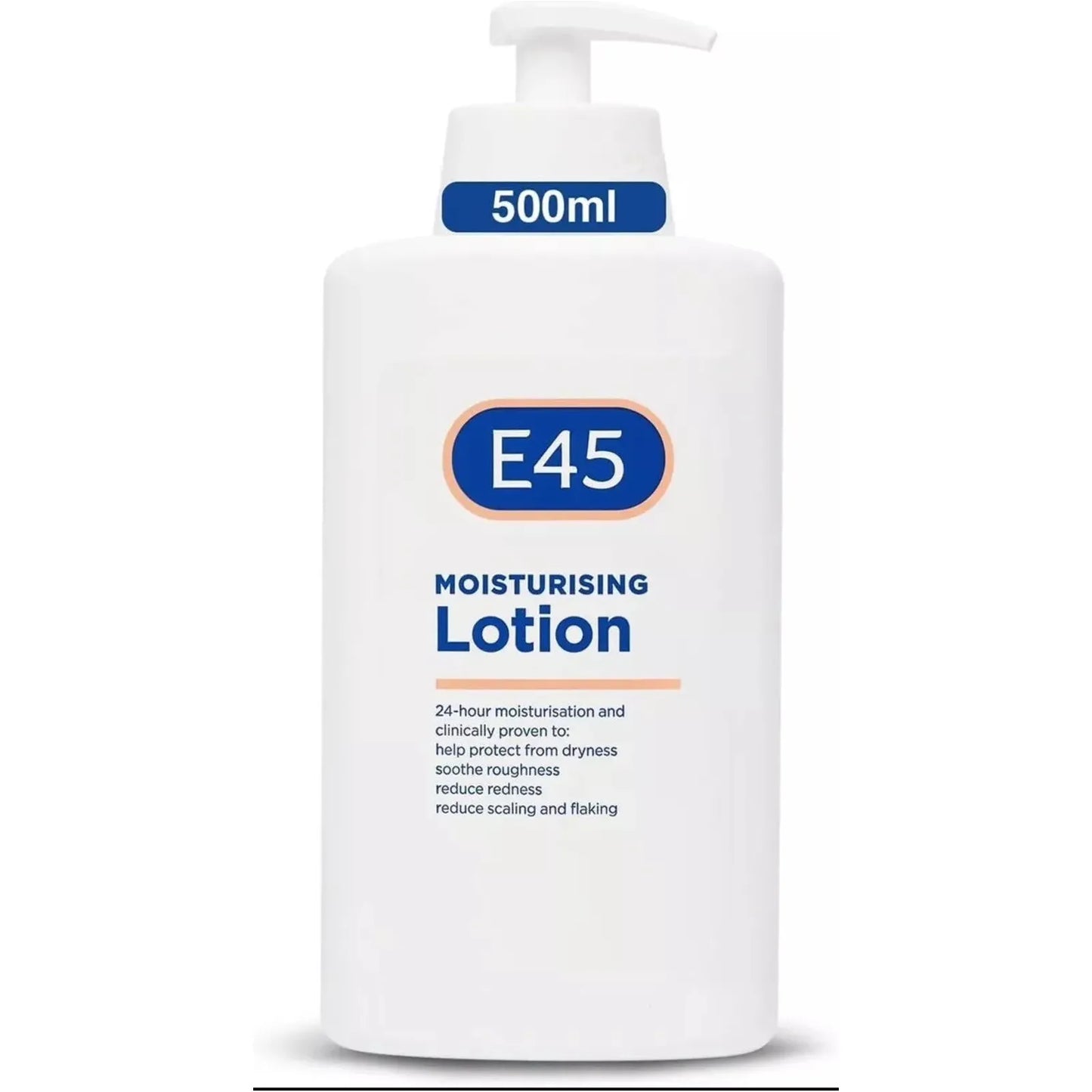 E45 Lotion Moisturiser Daily Body Pump Very Dry Sensitive Hydrated Skin 500ml